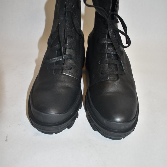 $600 RAG & BONE SHILOH LEATHER HIKER MOTO COMBAT BOOT BLACK 38.5 (P7) - Picture 3 of 9